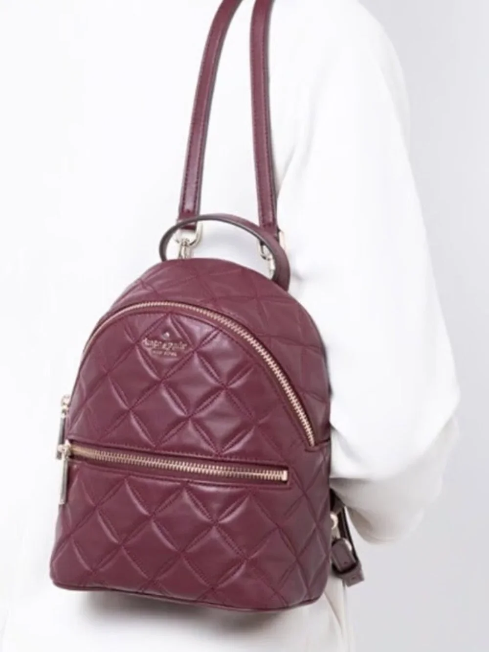 KATE SPADE~Natalia~QUILTED LEATHER MINI CONVERTIBLE BACKPACK BAG Near New